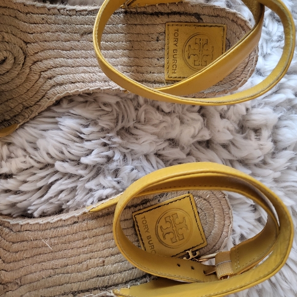 COPY - Tory Burch yellow espadrille wedge sandals - Picture 3 of 7